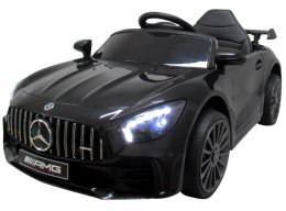 Mercedes GTR-S czarny Miękkie koła Eva, miękki fotelik Licencja Akumulator litowo-jonowy