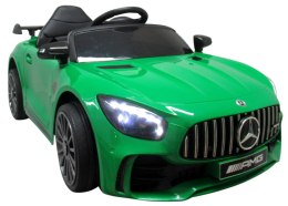 Mercedes GTR-S zielony Miękkie koła Eva, miękki fotelik Licencja Akumulator litowo-jonowy