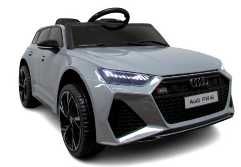 AUDI RS6 GT SZARY Auto na akumulator EVA Skóra pilot Akumulator litowo-jonowy