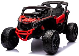 Can Am Maverick Czerwony 4x4 4x200 WAT Auto na akumulator EVA SKÓRA Pilot Aku LI-ON