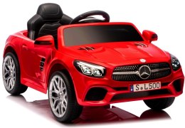 Mercedes SL500 czerwony Piankowe Koła Eva, miękki fotelik Licencja Akumulator litowo-jonowy