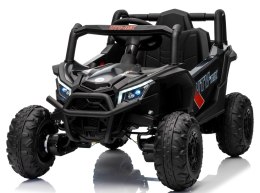 UTV2 R-sport Czarny Auto na akumulator 4x4 EVA SKÓRA Pilot Akumulator litowo-jonowy