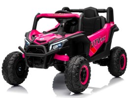 UTV2 R-sport Różowy Auto na akumulator 4x4 EVA SKÓRA Pilot Akumulator litowo-jonowy