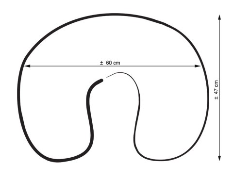 Poduszka rogal do karmienia fasolka + zdejmowana poszewka - kropki na różu