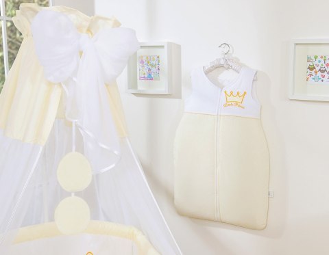 Śpiworek dla dzieci bawełniany M 6-12 mcy TOG 2.5 całoroczny ocieplany - Little Princess kremowy