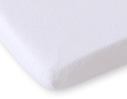 Prześcieradło frotte z gumką do łóżeczka 140x70cm - białe