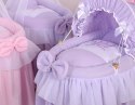 Wózek dla lalek Kosz Mojżesza dla lalek z budką LITTLE PRINCESS fioletowy