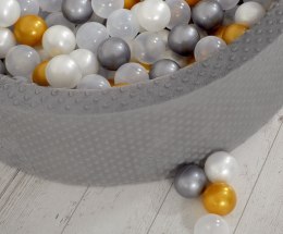 Plastikowe piłeczki do suchego basenu 50szt. - srebrne