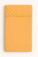 Prześcieradło bawełniane z gumką do łóżeczka 120x60 cm - brzoskwiniowe