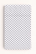 Prześcieradło bawełniane z gumką do łóżeczka 120x60 cm - grochy czarne