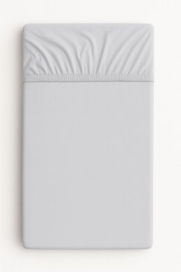 Prześcieradło bawełniane z gumką do łóżeczka 120x60 cm - szare