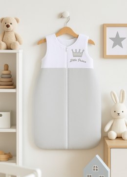 Śpiworek dla dzieci bawełniany M 6-12 mcy TOG 2.5 całoroczny ocieplany Little Prince szary
