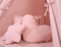 Namiot TIPI dla dzieci +mata + zawieszki pióra - brudny róż