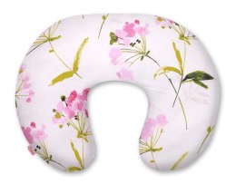 Poduszka rogal do karmienia fasolka + zdejmowana poszewka - flowers