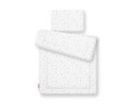 Komplet pościeli dla niemowląt z wypełnieniem 2-cz 75x100cm NEWBORN - mini gwiazdki szare