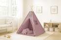 Namiot Tipi dla dzieci + zawieszki pióra - róż retro