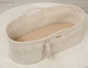 Prześcieradło bawełniane do kosza Mojżesza Boho wózka gondoli 75x35 cm - beżowe