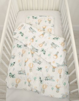 Komplet pościeli dla niemowląt z wypełnieniem 2-cz 75x100cm NEWBORN - sky adventure
