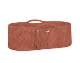 Kosz Mojżesza BOHO bawełniany Handmade z materacykiem - terracotta
