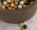 Suchy basen minky H-40 cm z piłkami 200szt.- czekoladowy