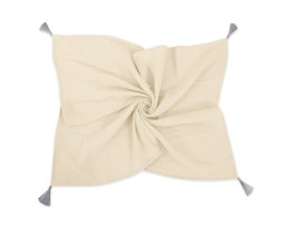 Muślinowy kocyk dla niemowląt z chwostami - cream