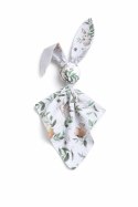 Miękka przytulanka DOUDOU kocyk króliczek z bawełny -Woodland green/ szary