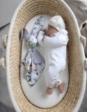 Miękka przytulanka DOUDOU kocyk króliczek z bawełny -Woodland green/ szary