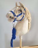 Uwiąz dla konia Hobby Horse pleciony ze sznurka - niebieski