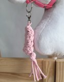 Uwiąz dla konia Hobby Horse pleciony ze sznurka - różowy