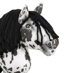 Hobby Horse Średni koń na kiju Premium tarantowaty biało-czarny z czarną grzywą A4
