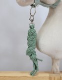 Uwiąz dla konia Hobby Horse pleciony ze sznurka - szałwia