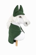 Zestaw dla Hobby Horse uniwersalny A4 i A5: polarowa derka + nauszniki - butelkowa zieleń