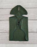 Zestaw dla Hobby Horse uniwersalny A4 i A5: polarowa derka + nauszniki - butelkowa zieleń