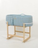 Kosz Mojżesza BOHO Handmade z kołyską - misty blue
