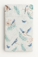 Prześcieradło bawełniane z gumką do łóżeczka 120x60 cm - blue birds