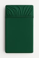Prześcieradło bawełniane z gumką do łóżeczka 120x60 cm - butelkowa zieleń