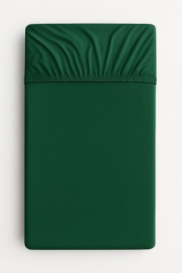 Prześcieradło bawełniane z gumką do łóżeczka 120x60 cm - butelkowa zieleń