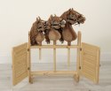 Hobby Horse Mały koń na kiju Premium tarantowaty biało-czarny z białą grzywą A5