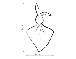 Zając przytulanka DOUDOU dwustronna bawełna i minky - Baloniki - szary