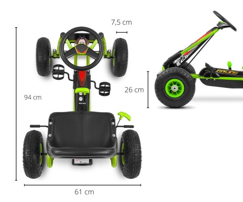 Milly Mally Gokart na pedały Thor Green