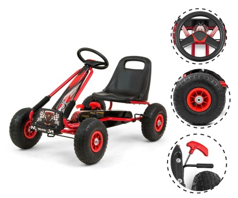 Milly Mally Gokart na pedały Thor Red