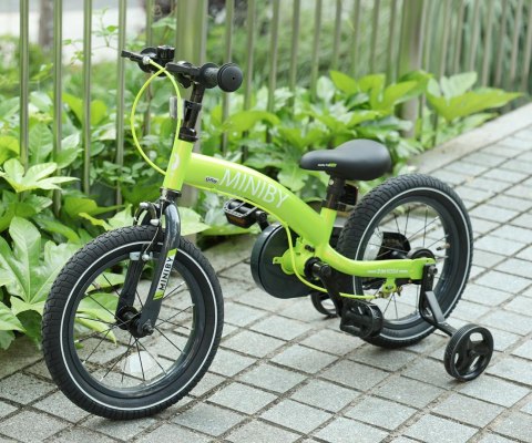 Qplay Rowerek Dziecięcy - Rowerek Biegowy Miniby 14 cali Green