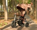 Qplay Rowerek Trójkołowy Rito Deluxe Rubber Brown