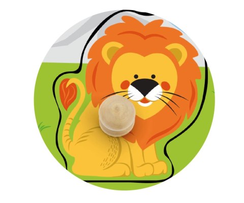 Viga 50840 Drewniane puzzle z uchwytami - zwierzęta Afryki
