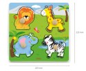 Viga 50840 Drewniane puzzle z uchwytami - zwierzęta Afryki