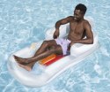 Bestway 43028 Dmuchany materac plażowy z oparciem i podłokietnikami Bialy 1.61m x 84cm