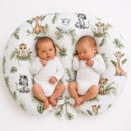 Poduszka rogal do karmienia bliźniąt + zdejmowana poszewka - Little Safari