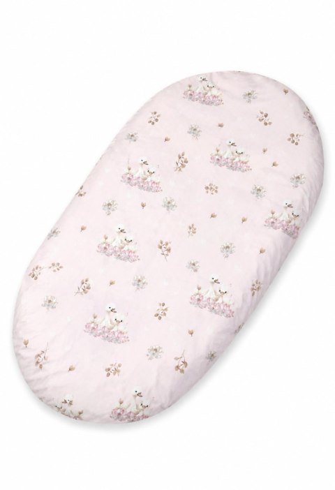 Prześcieradło bawełniane do kosza Mojżesza Boho wózka gondoli 75x35 cm - Little Swans