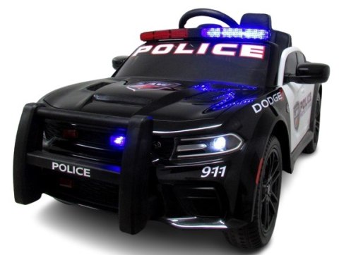 DOGE POLICE SRT CZARNY Auto na akumulator EVA Skóra pilot LION