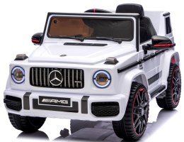 Mercedes AMG G63 4x4 BIAŁY Piankowe koła Eva, miękki fotelik Licencja LION
